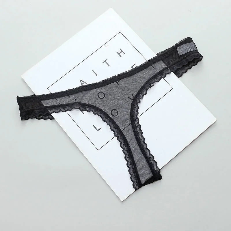 Sexy Transparent Thong Panties Women Lace