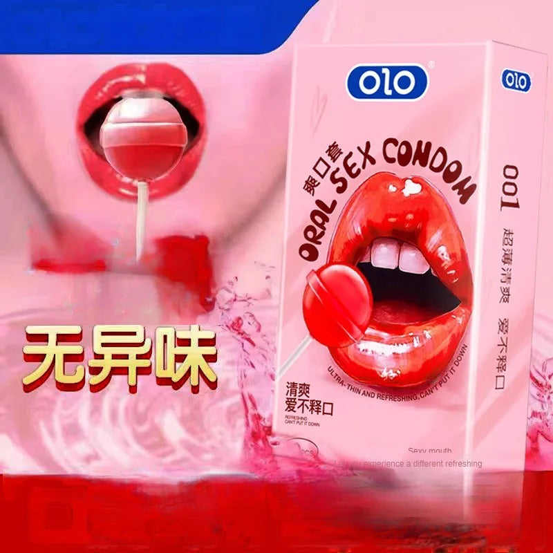 10Pcs Strawberry Oral Sex Condoms Unique Condoms