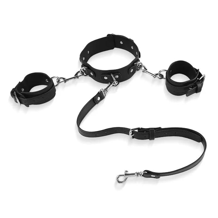 BDSM Collar Bondage Kit with Anal Hook and Plug