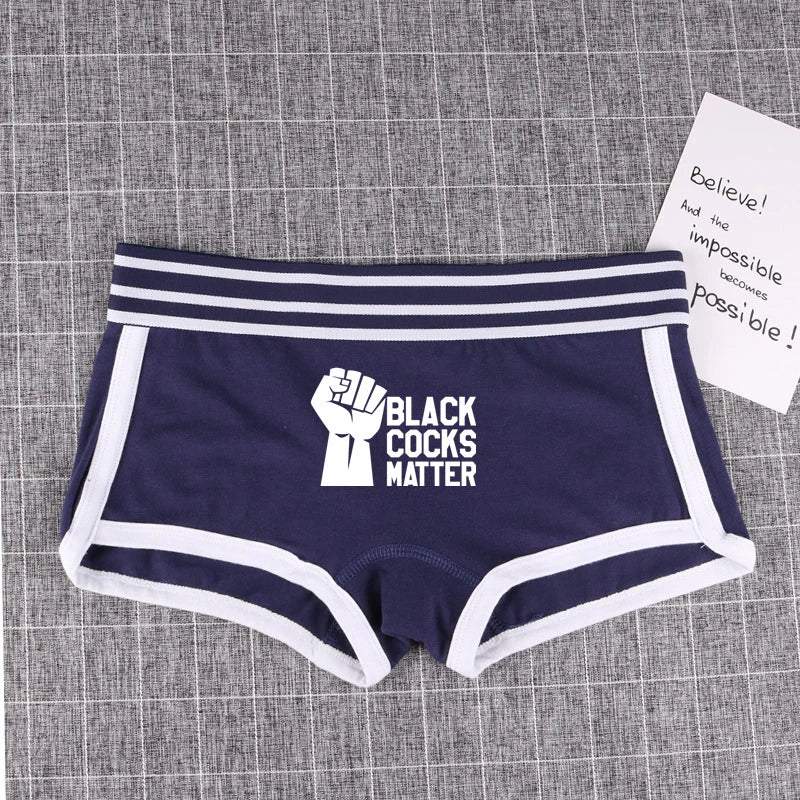 BLACK COCKS MATTER Booty short Panties