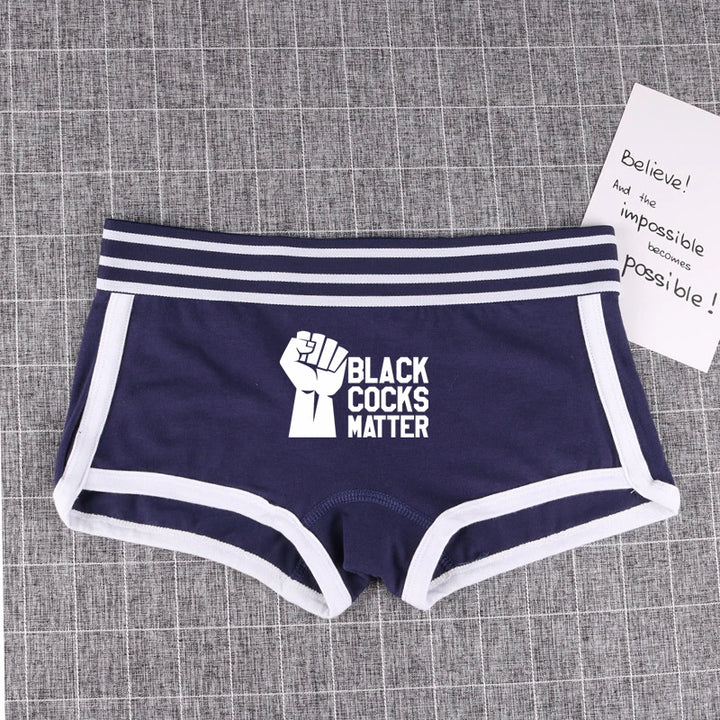 BLACK COCKS MATTER Booty short Panties