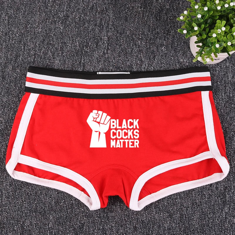 BLACK COCKS MATTER Booty short Panties