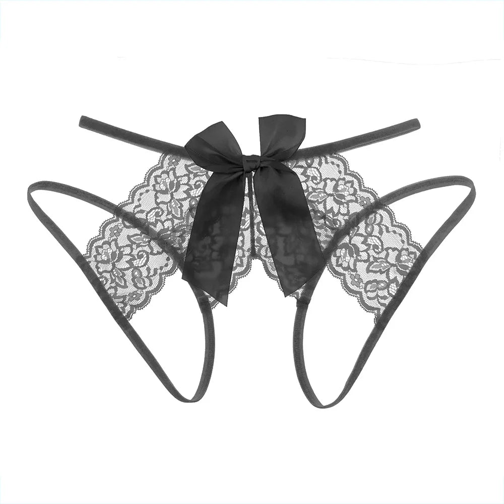 -String Transparent Crotchless Lingerie Erotic Open Crotch Thongs