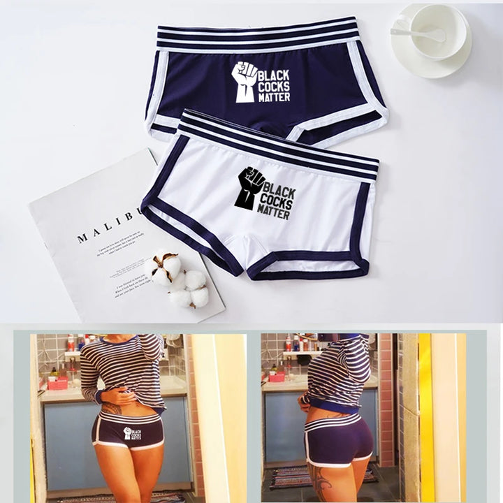 BLACK COCKS MATTER Booty short Panties