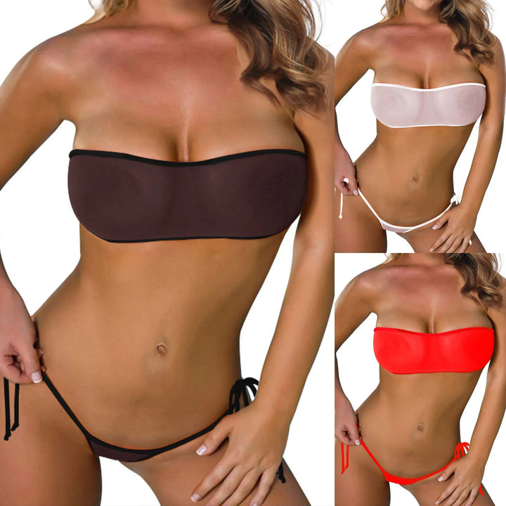 Fishing Net Micro Bikini Set - Mesh Bra & Thong