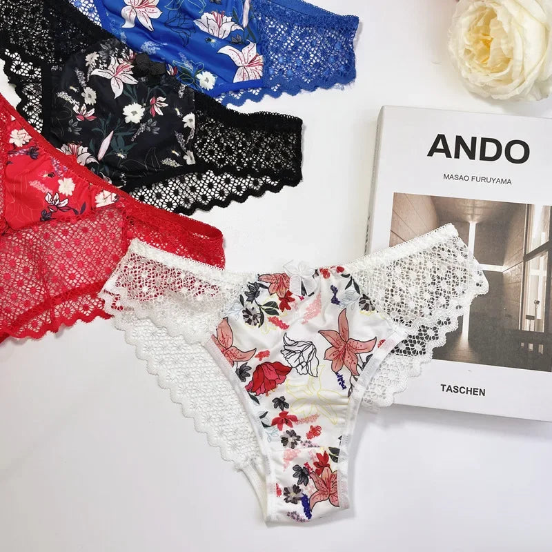 Frivolous Delights Hollow Out Floral Lace Panties