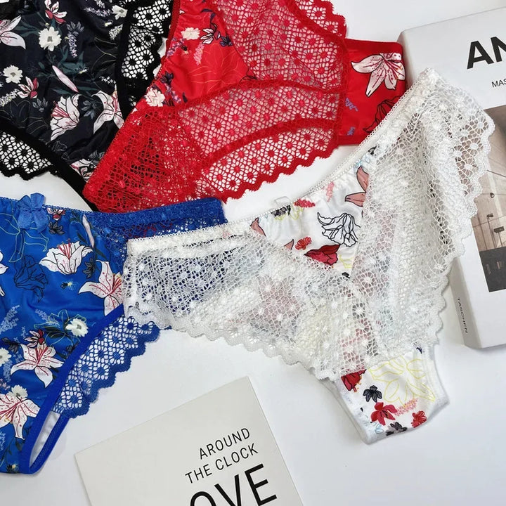 Frivolous Delights Hollow Out Floral Lace Panties