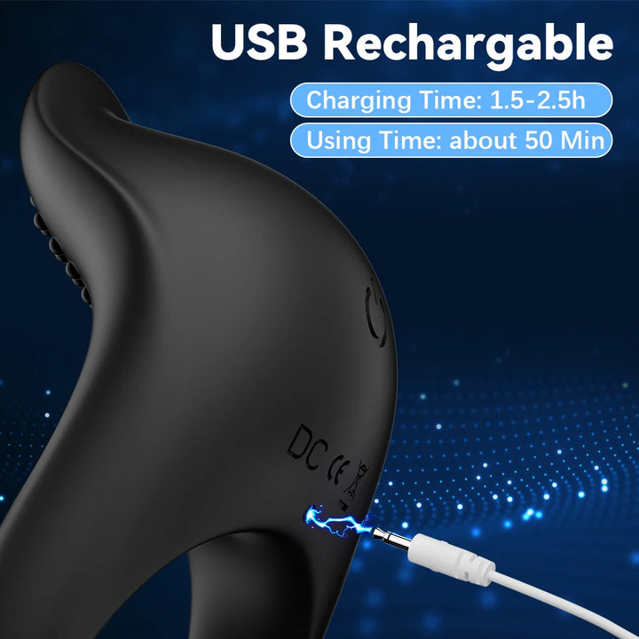 Lasting Ejaculation Delay Stimulator Vibrating Cock Ring
