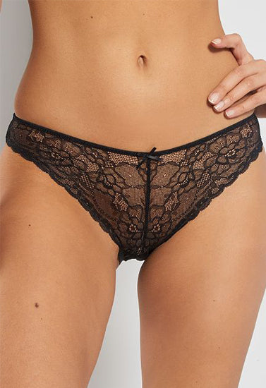 Black See Through Lace Panty