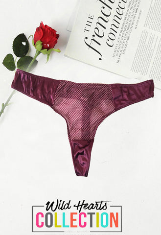 Image of Fredericks Two Tones Perfect Purple Thong In XL + 1 Free Bra(sold out)