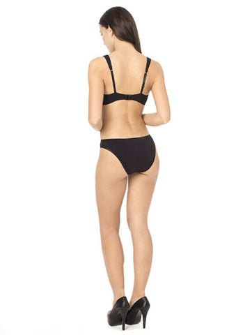 Image of Stylish Seamless Black Push Up Bra Bikini Bottom